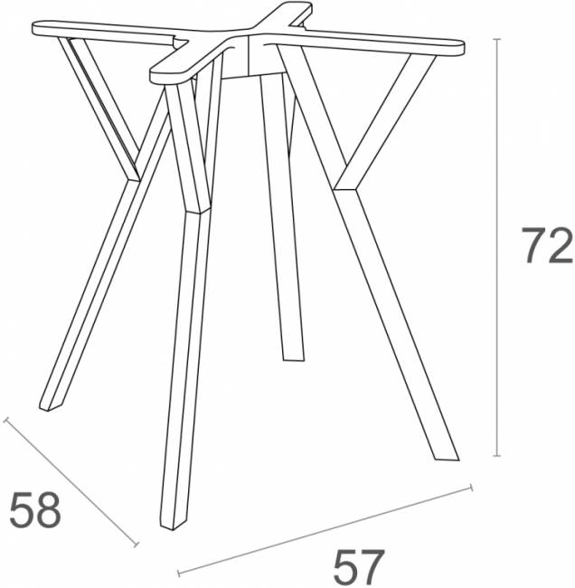 Подстолье пластиковое Max Legs Small бежевый 570х580х720 мм