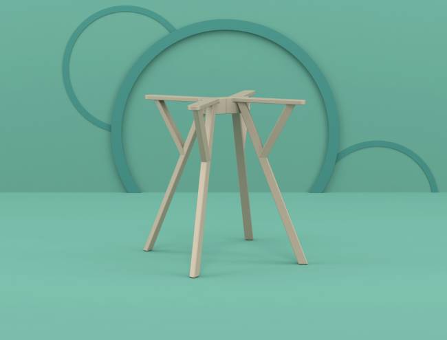 Подстолье пластиковое Max Legs Small бежевый 570х580х720 мм