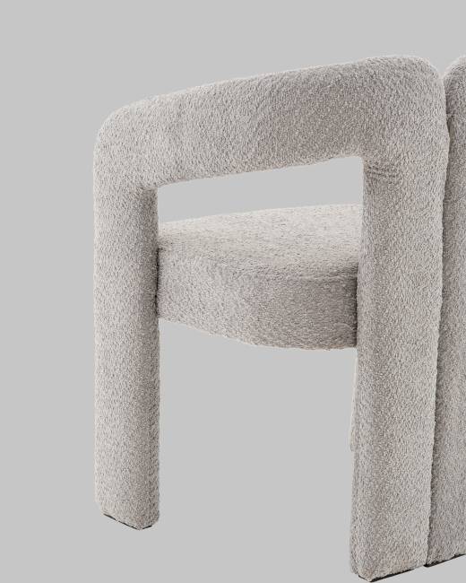 Стул Болинджер букле светло-серый