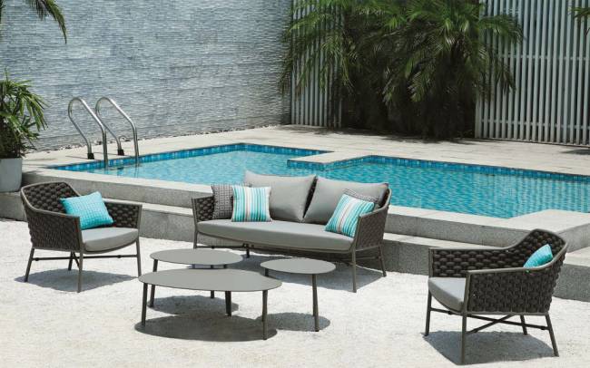 Комплект лаунж мебели Panama черный, тортора