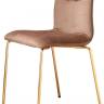 Стул с обивкой Alice Pop золотой, коричневый 520х510х840 мм