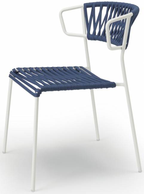 Кресло плетеное Lisa Filo лен, полуночный 560х600х780 мм