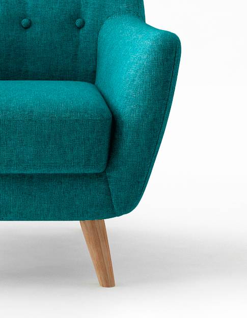Комплект диван двухместный + кресло MADRID бирюзовый