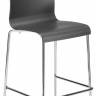Стул пластиковый барный Icon-B хромированный, антрацит 520х520х1170 мм