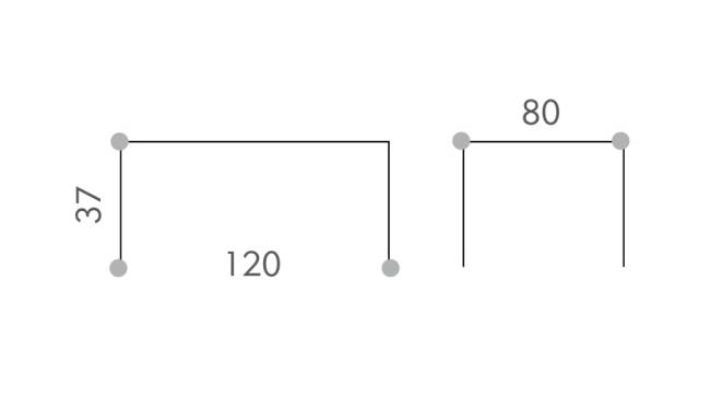 Столик металлический кофейный Venice синий 1200х800х370 мм