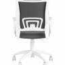 Кресло офисное Topchairs ST-BASIC-W серая ткань крестовина белый пластик