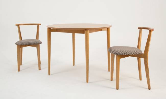 Стол Pawook К 100 натур со стульями Франк ПМ натур/гусиная лапка