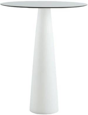 Стол из HPL пластика барный светящийся Hopla Lighting белый Ø790х1100 мм