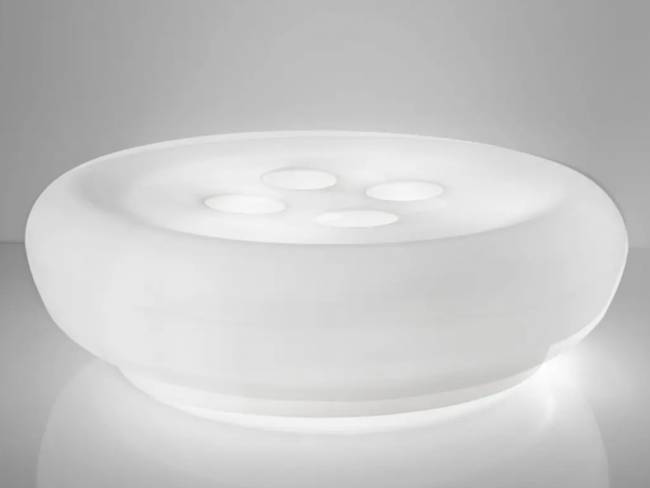 Пуф пластиковый светящийся Bot One Lighting белый Ø1500х450 мм Пуф пластиковый светящийся Bot One Lighting белый Ø1500х450 мм