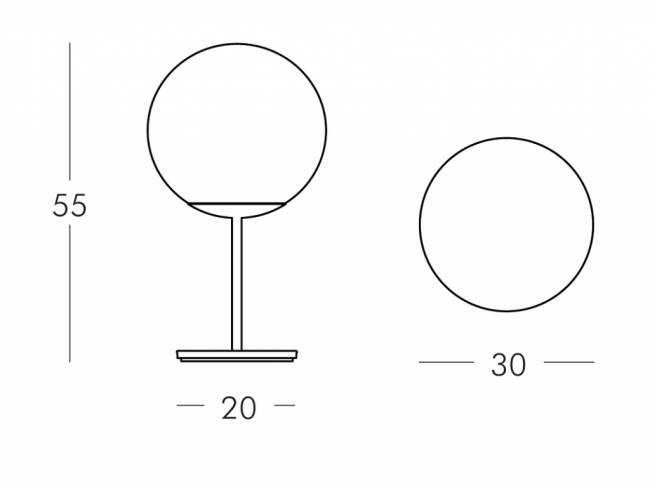 Светильник пластиковый настольный Mineral Stand Lighting белый, серый Ø300х550 мм