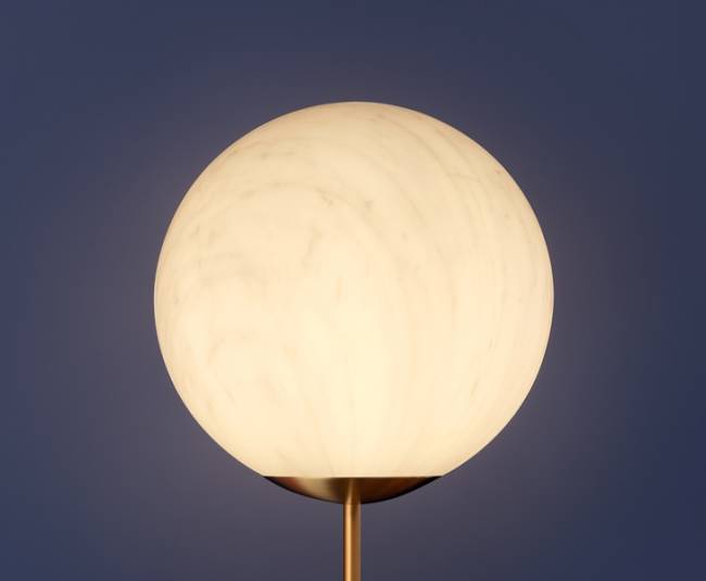 Светильник пластиковый настольный Mineral Stand Lighting белый, серый Ø300х550 мм