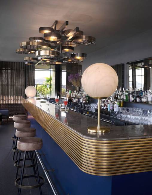 Светильник пластиковый настольный Mineral Stand Lighting белый, серый Ø300х550 мм