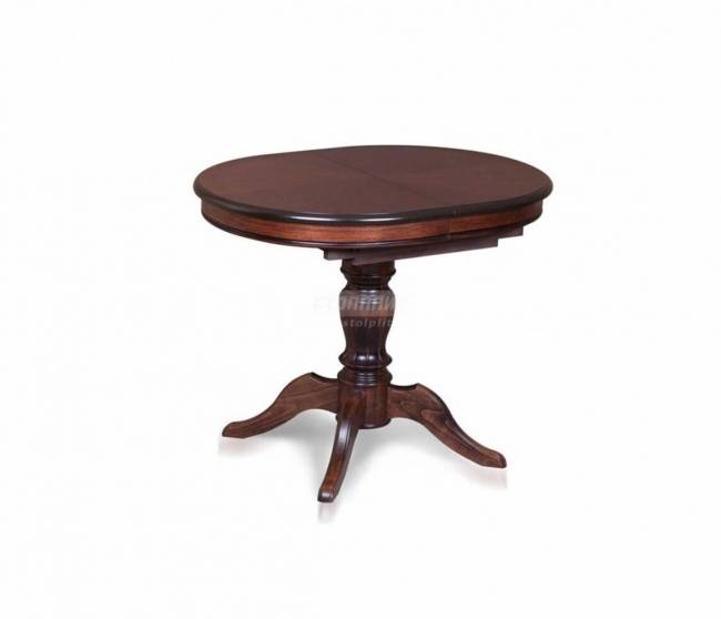 Стол Альт-2 ЛАЙТ, белая эмаль с серебряной патиной Орех