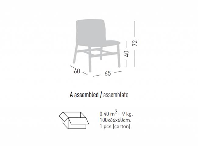 Стул деревянный с обивкой Slot XL GL 650х600х720 мм