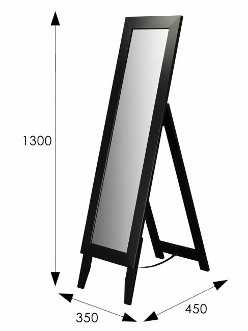 Зеркало напольное BeautyStyle 1 черный 130 см х 35 см Зеркало напольное BeautyStyle 1 черный 130 см х 35 см