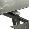 Стол обеденный, MK-7511-BL, керамический, 100х130(190)х75 см, Черный мрамор