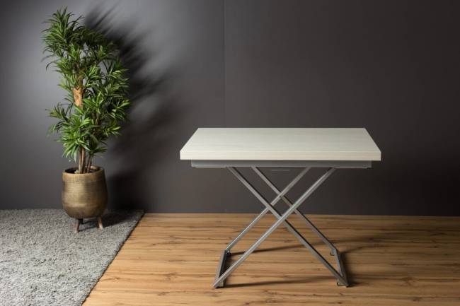 Стол-трансформер Левмар Compact D36/S59 (дуб анкор светлый/серебро)