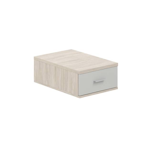 SG.531.OL.SH / Подвесная тумба с 1 ящ., 600, 400х446х173 / корпус: дуб светлый; фасады: серый бархат