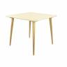 Стол Монте М 90, Натуральное дерево/Слоновая кость