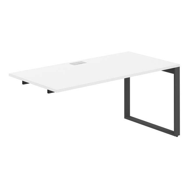 AG.189.AR.L.72.AN / Секция рабочей станции 1600х800х750 / профиль О-образный: 70х20 антрацит; лючок: серебро; столешница: акация равелло