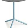 Стол ламинированный обеденный Tripe Maxi голубой, антрацит Ø800х740 мм