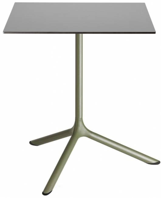 Стол ламинированный обеденный Tripe Maxi оливковый, светло-серый 700х700х740 мм