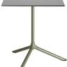 Стол ламинированный обеденный Tripe Maxi оливковый, светло-серый 700х700х740 мм