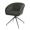 Кресло Лэсс графит, поворотное, черный металл