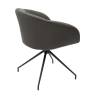 Кресло Лэсс графит, поворотное, черный металл