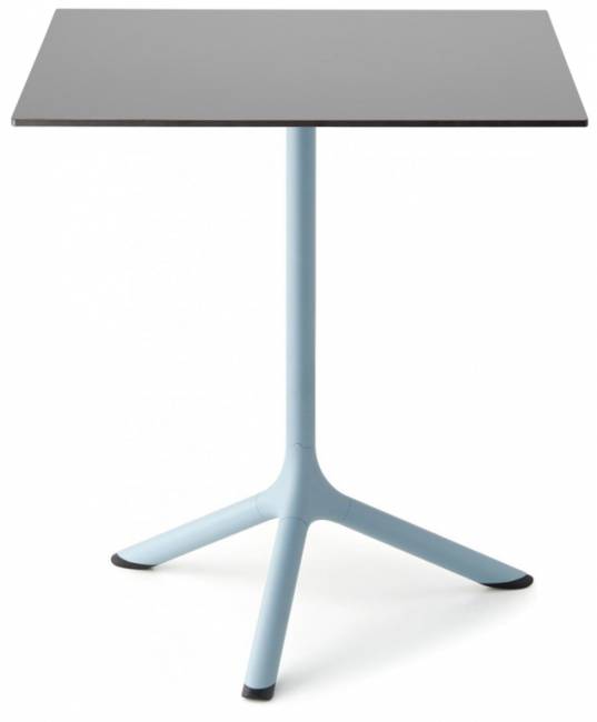 Стол ламинированный обеденный складной Tripe Folding голубой, светло-серый 600х600х740 мм