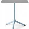 Стол ламинированный обеденный складной Tripe Folding голубой, светло-серый 600х600х740 мм