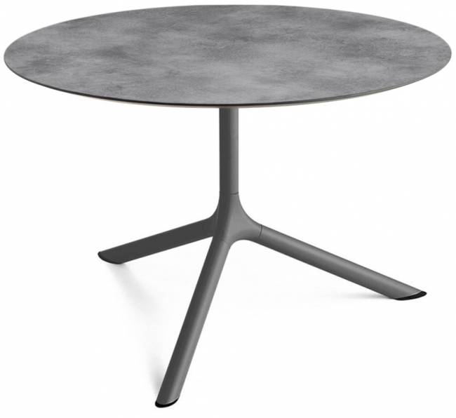 Столик ламинированный кофейный Tripe Maxi антрацит, цементный Ø800х510 мм