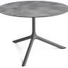 Столик ламинированный кофейный Tripe Maxi антрацит, цементный Ø800х510 мм