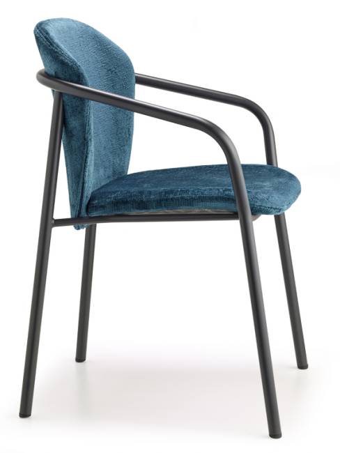 Кресло с обивкой Finn антрацит, морской волны 580х550х780 мм