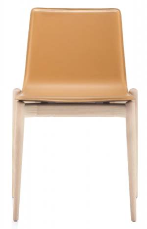 Стул деревянный с обивкой Malmo беленый ясень, светло-коричневый 510х510х780 мм