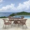 Комплект плетеной мебели Лион-1B T220CT/Y32-W56 Light brown (4+1)