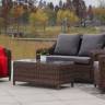 "Кон Панна" диван из искусственного ротанга двухместный, цвет коричневый