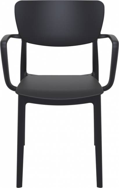 Кресло пластиковое Lisa черный 540х530х820 мм Кресло пластиковое Lisa черный 540х530х820 мм