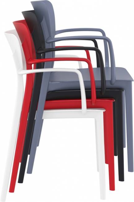 Кресло пластиковое Lisa черный 540х530х820 мм Кресло пластиковое Lisa черный 540х530х820 мм