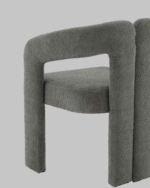 Стул Болинджер букле темно-серый