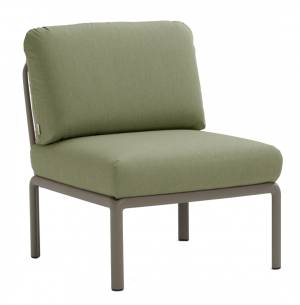 Модуль центральный пластиковый с подушками Komodo Elemento Centrale тортора, джунгли 720х780х880 мм