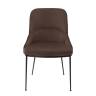 Кресло Etna коричневое, основание черный металл