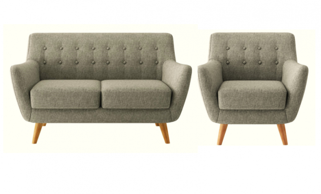 Комплект диван двухместный + кресло MADRID темный латте