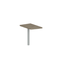 WN.104.OD.R / Приставка боковая малая 500х856х750, правая / цвет: дуб темный, опора табулярная серебрянный металлик