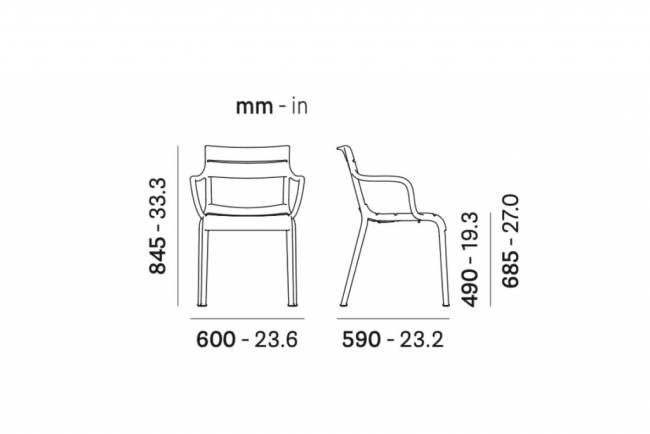 Кресло пластиковое Souvenir белый 600х590х845 мм