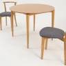 Стол Pawook К 100 натур со стульями Франк ПМ натур/графит рогожка