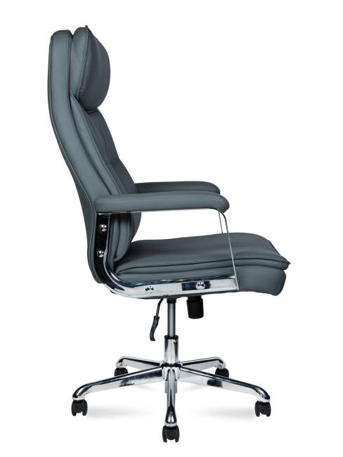 Кресло офисное / Атлас / Atlas / серая экокожа