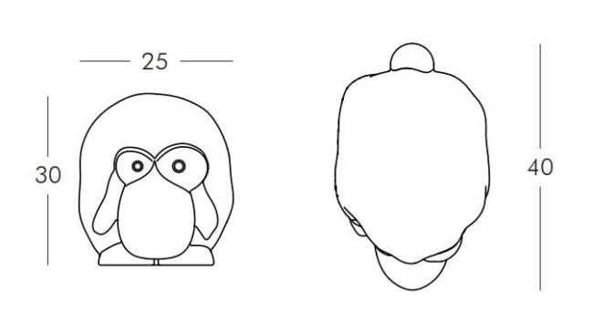 Светильник пластиковый Овечка Rina Lighting 400х250х300 мм Светильник пластиковый Овечка Rina Lighting 400х250х300 мм