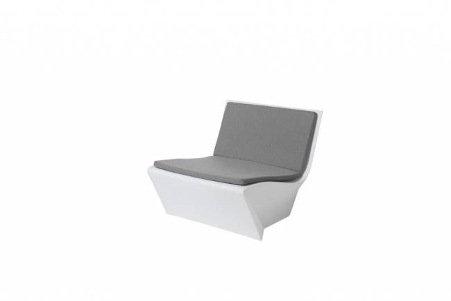 Лаунж-стул пластиковый светящийся Kami Ichi Lighting белый 800x750х700 мм