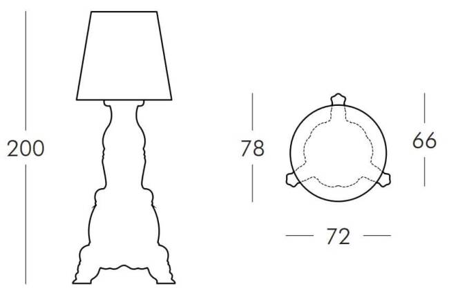 Торшер дизайнерский Madame Of Love Lighting 780х720х2000 мм